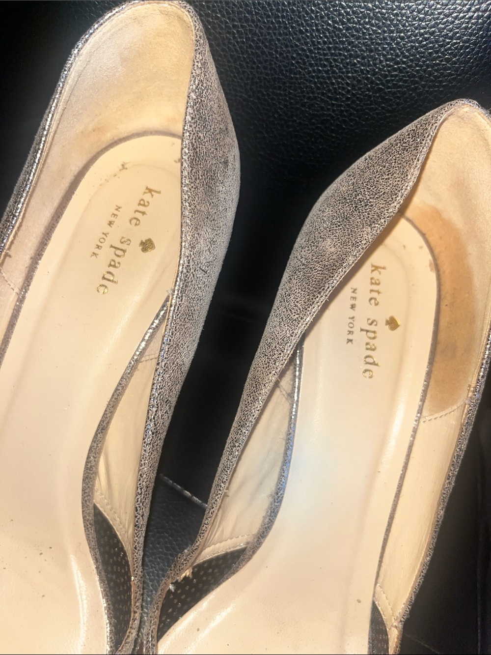Kate Spade Made in Italy Bayla Anthracite Heels - Picture 3 of 8